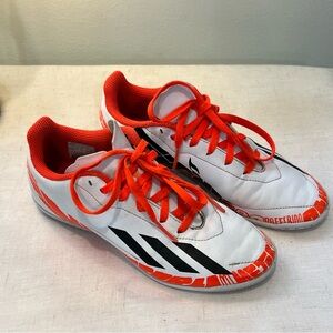 Adidas X Speedportal Messi Indoor Soccer Futsal, Youth, US 3.5, Orange White